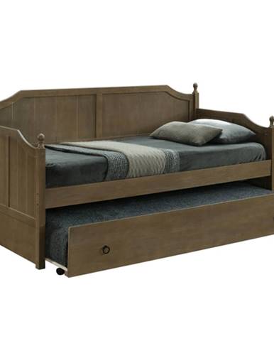 Baroba rustikálna jednolôžková posteľ s prístelkou 90x200 cm dub antický